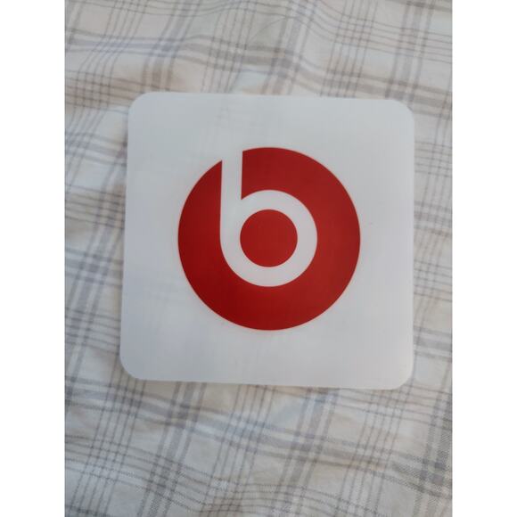 NEW Original Beats by Dr. Dre Beats 3" Red Decal Sticker - NO HEADPHONES - Picture 1 of 3